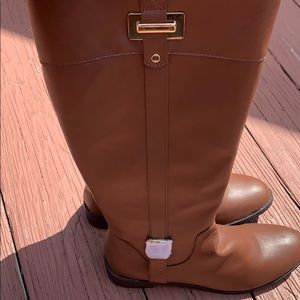 Brown leather, boots, US 10m